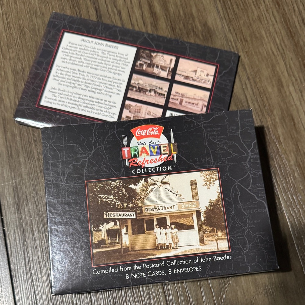 1996 Coca-Cola Travel Refreshed Collection Note Cards & Postcards by John Baeder